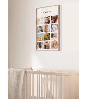 Affiche "Mes 12 Premiers Mois" personnalisée