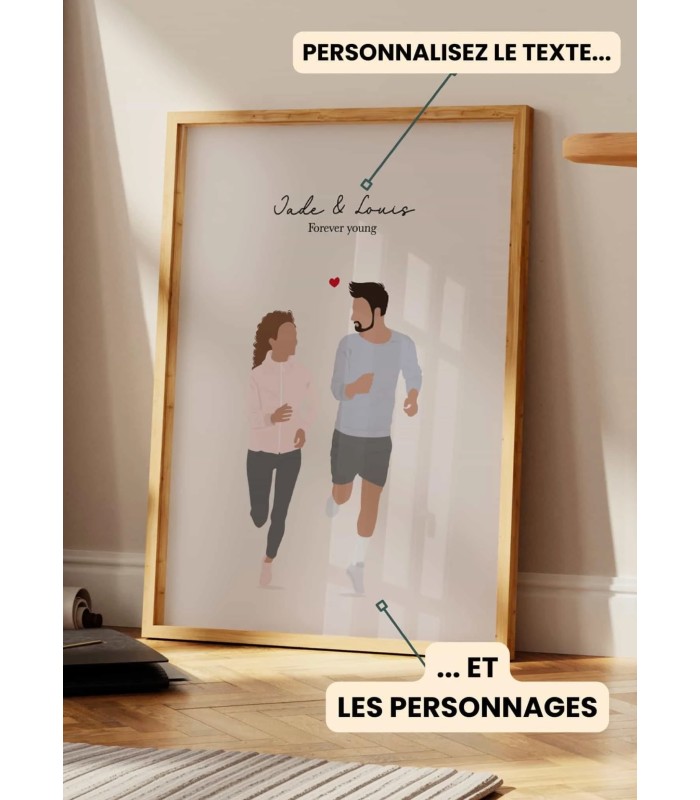 Affiche running en couple