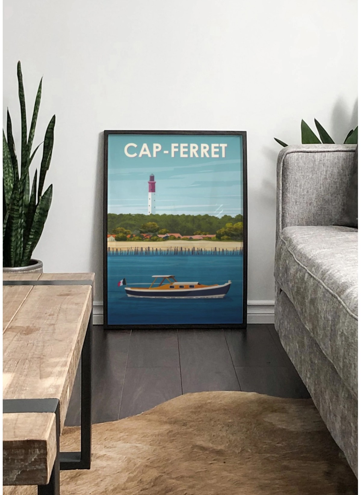 Affiche ville Cap-Ferret 3, affiche design| L’Afficherie