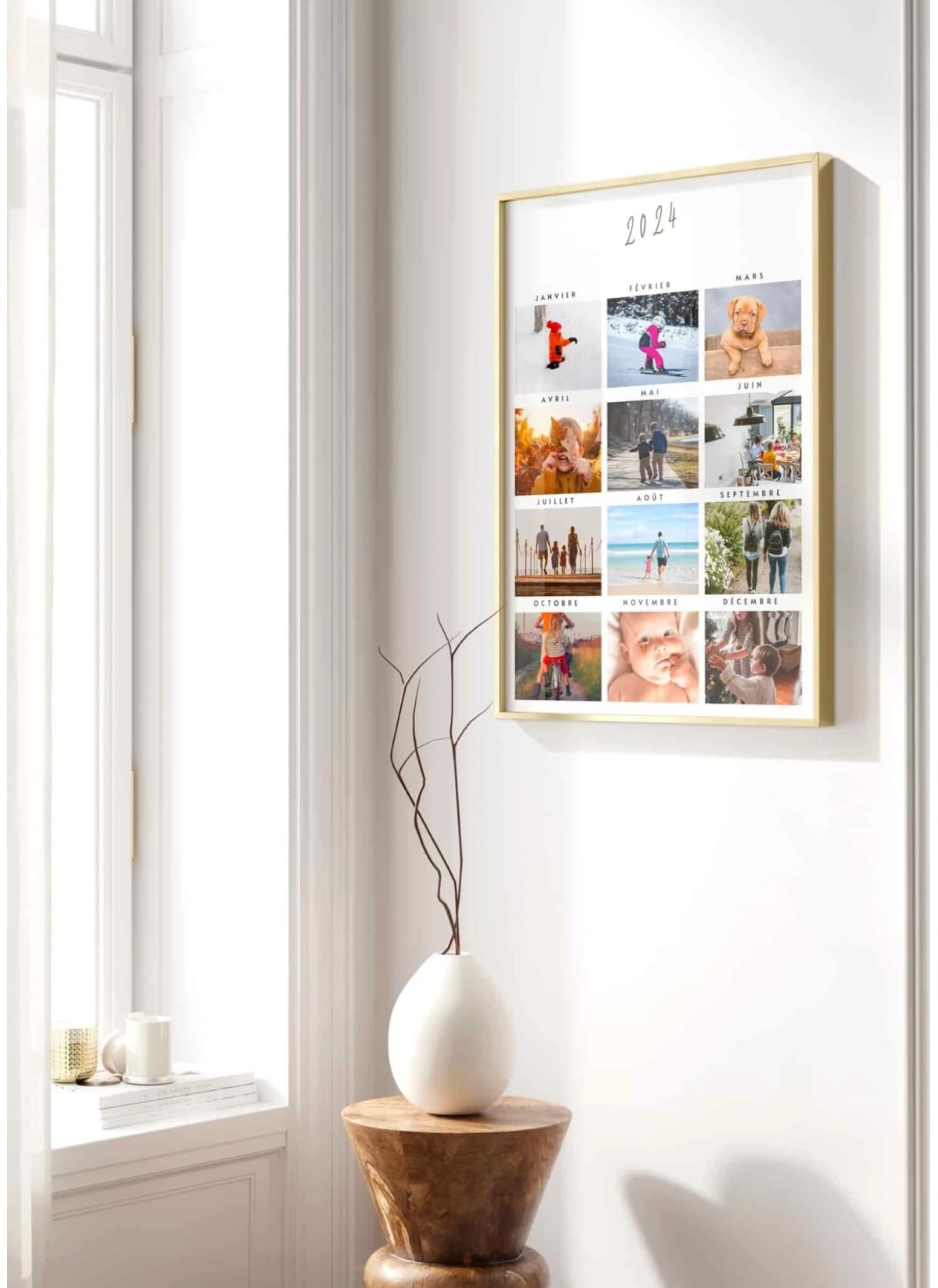 Affiche Personnalisée "Mon Année" – 12 Mois de Souvenirs en Photos