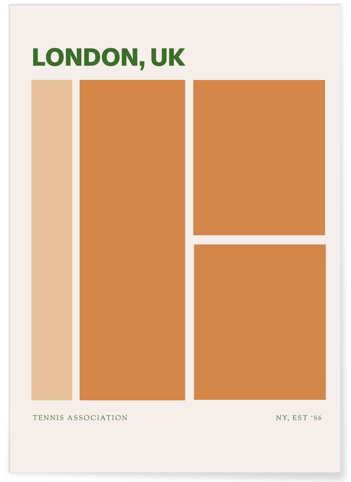 Affiche Tennis London – Poster Vintage Court de Tennis