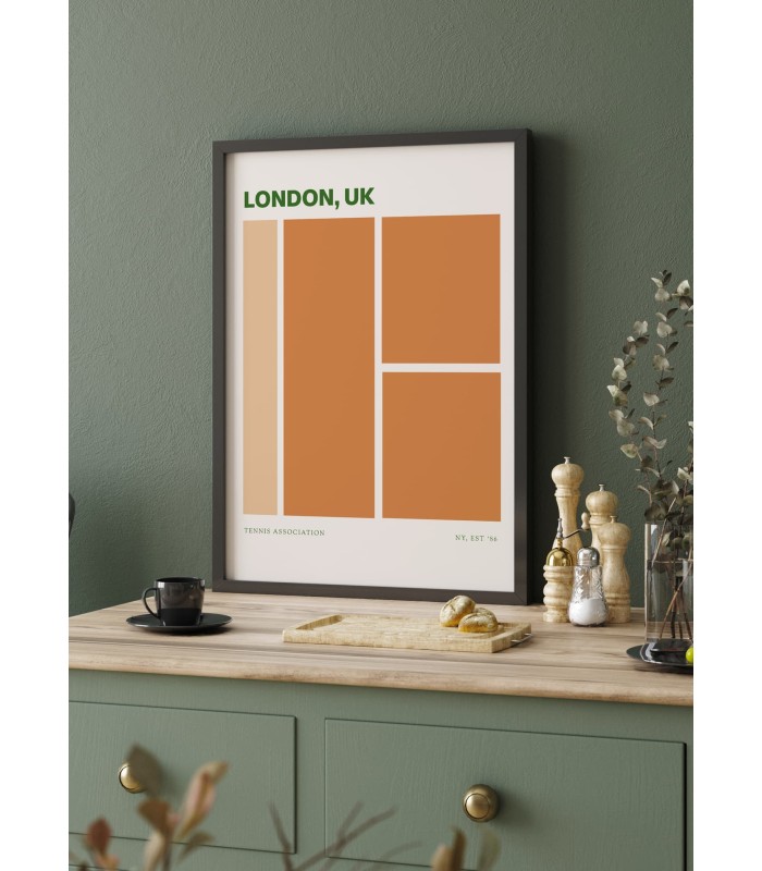 Affiche Tennis London – Poster Vintage Court de Tennis