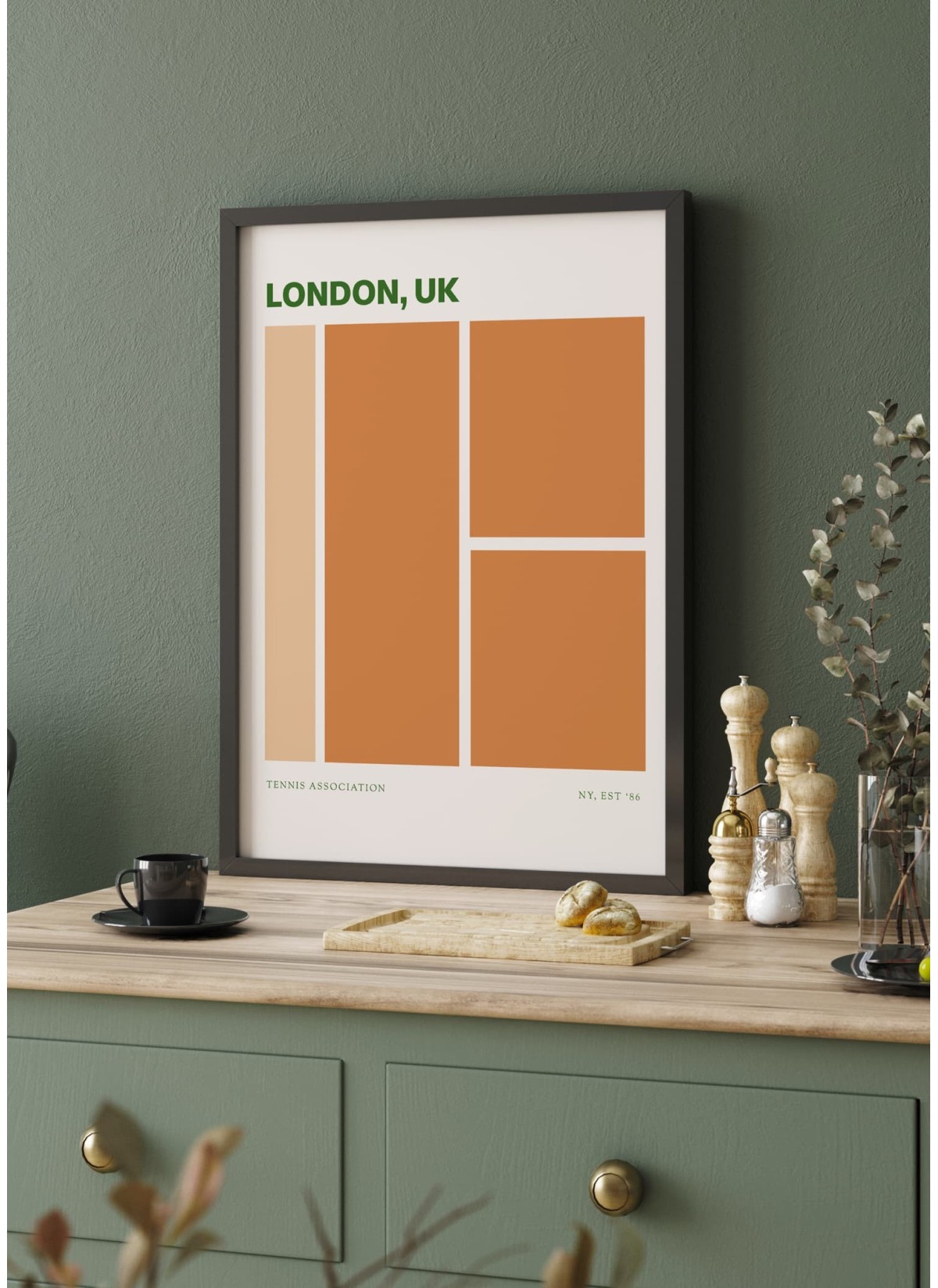 Affiche Tennis London – Poster Vintage Court de Tennis