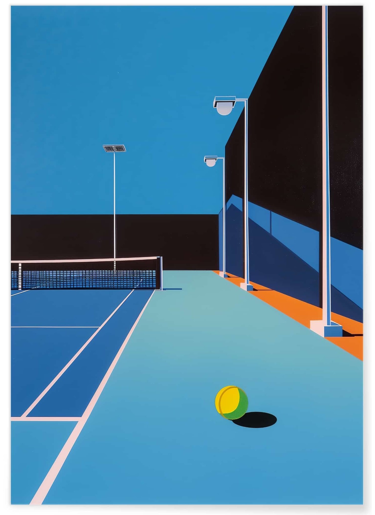 Affiche 1 : Tennis minimaliste