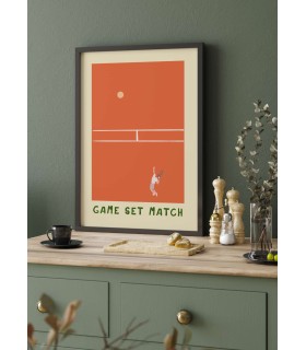 Affiche Tennis Sportive : Game Set Match