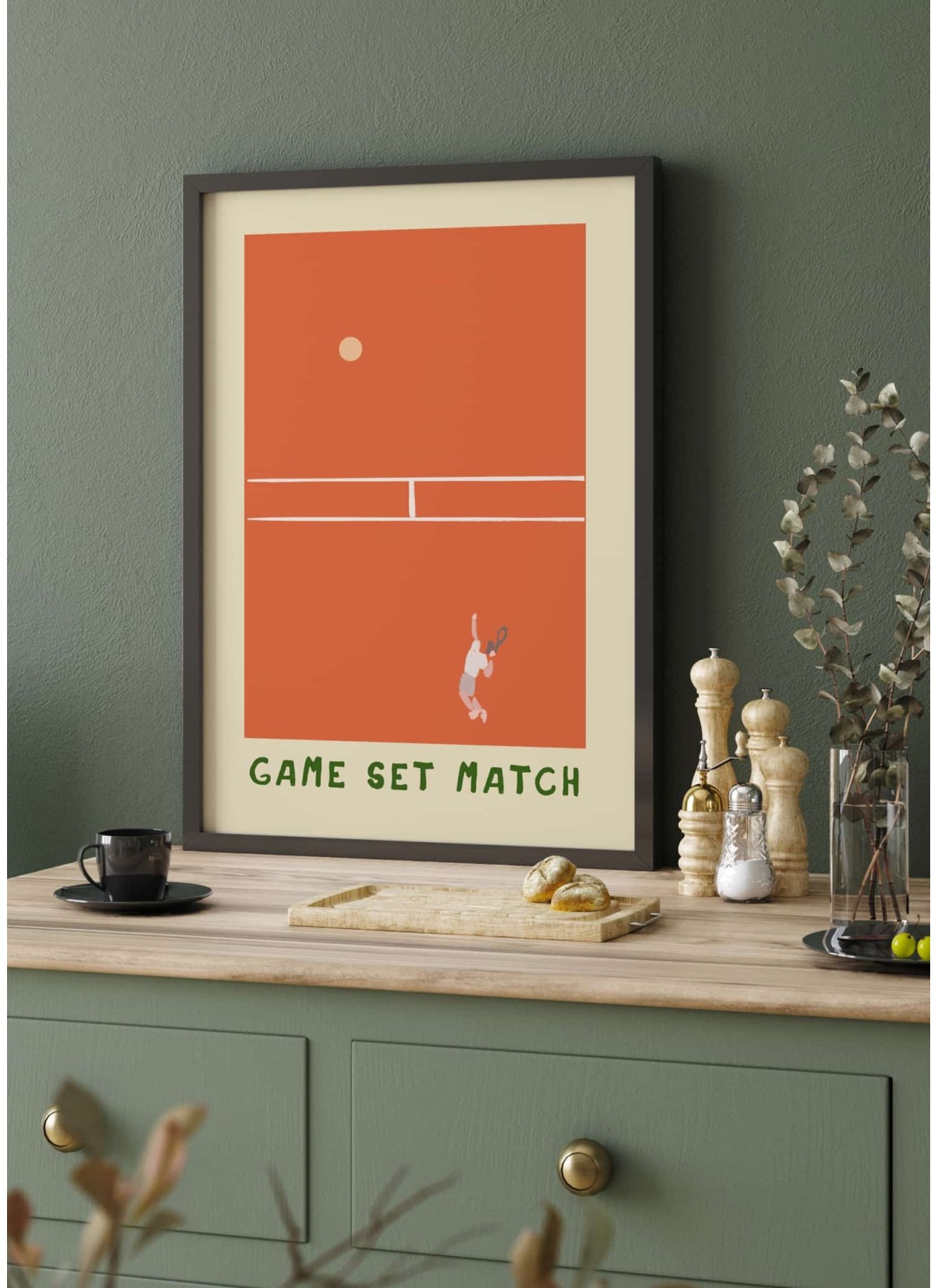 Affiche Tennis Sportive : Game Set Match