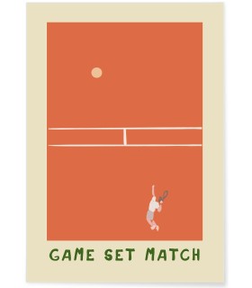 Affiche Tennis Sportive : Game Set Match