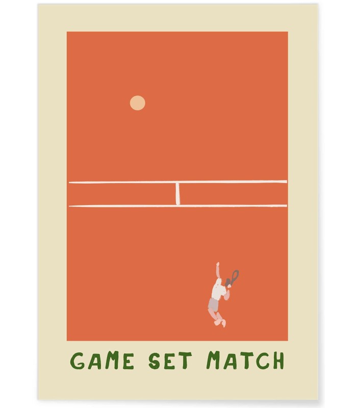 Affiche Tennis Sportive : Game Set Match