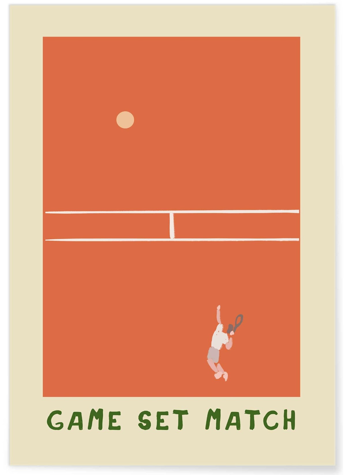 Affiche Tennis Sportive : Game Set Match