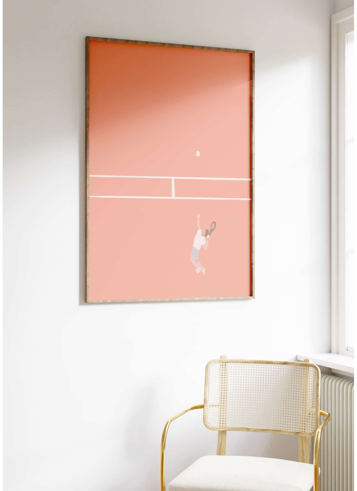 Affiche Tennis Dynamique : Serve et Match