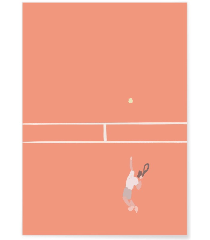 Affiche Tennis Dynamique : Serve et Match