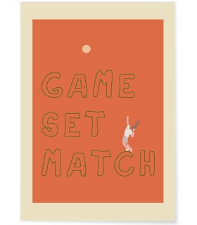 Affiche Tennis Unique : Game Set Match Alternative