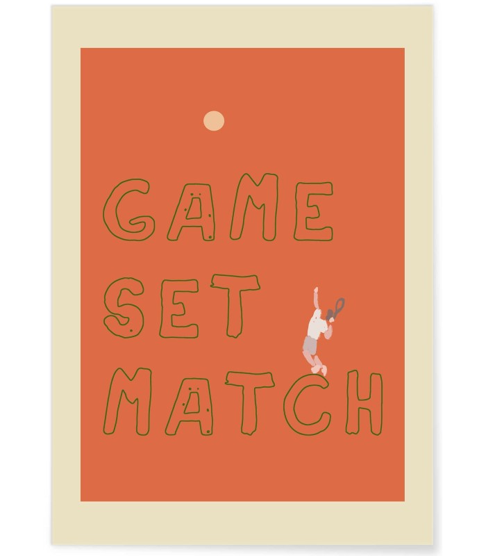 Affiche Tennis Unique : Game Set Match Alternative