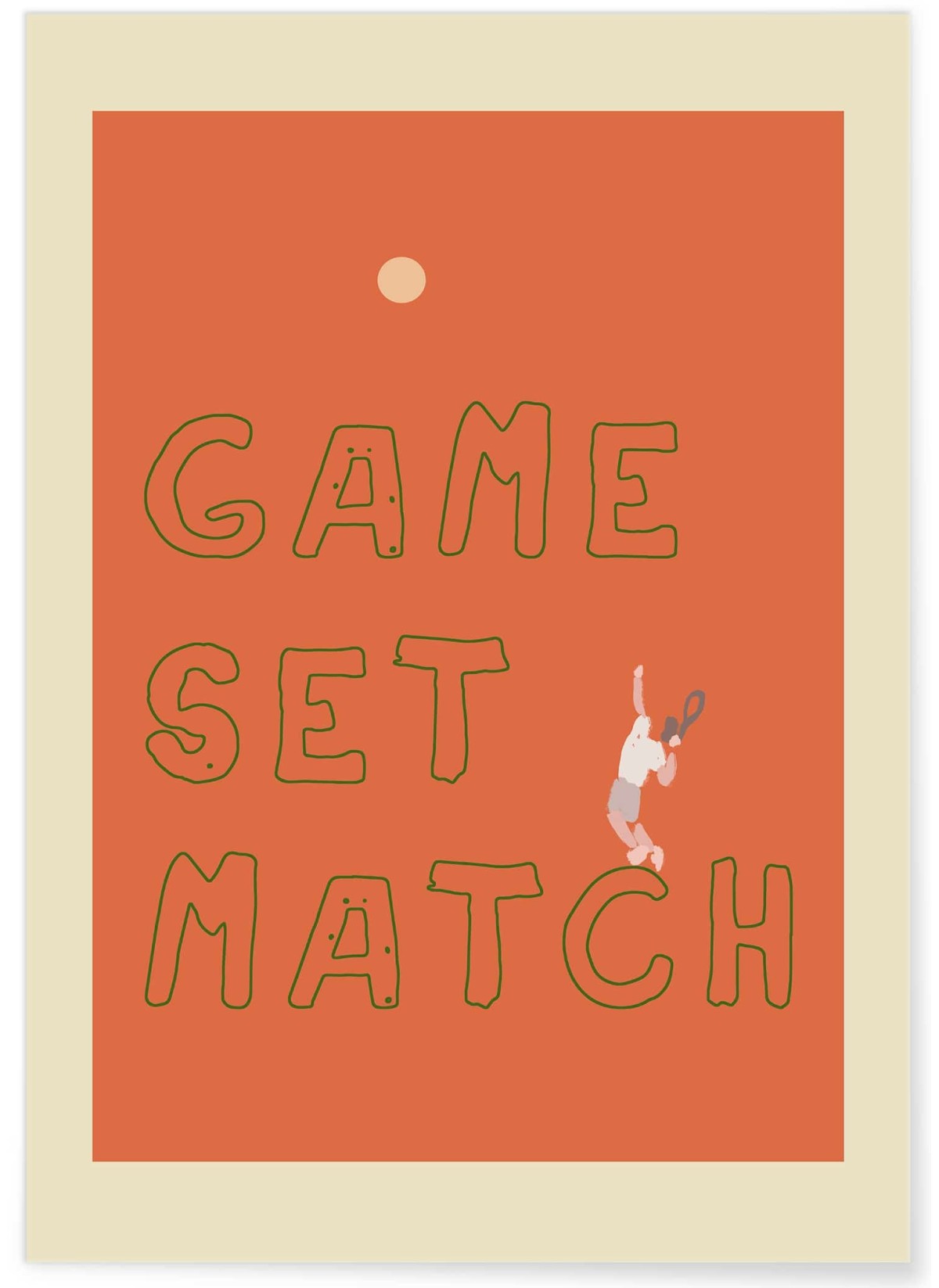 Affiche Tennis Unique : Game Set Match Alternative