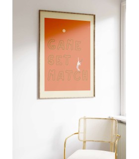 Affiche Tennis Unique : Game Set Match Alternative