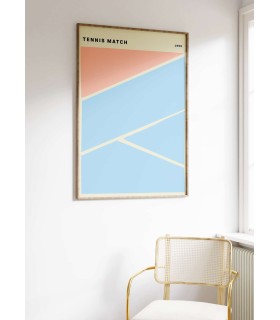 Affiche Tennis Vintage : Match de Tennis 1995