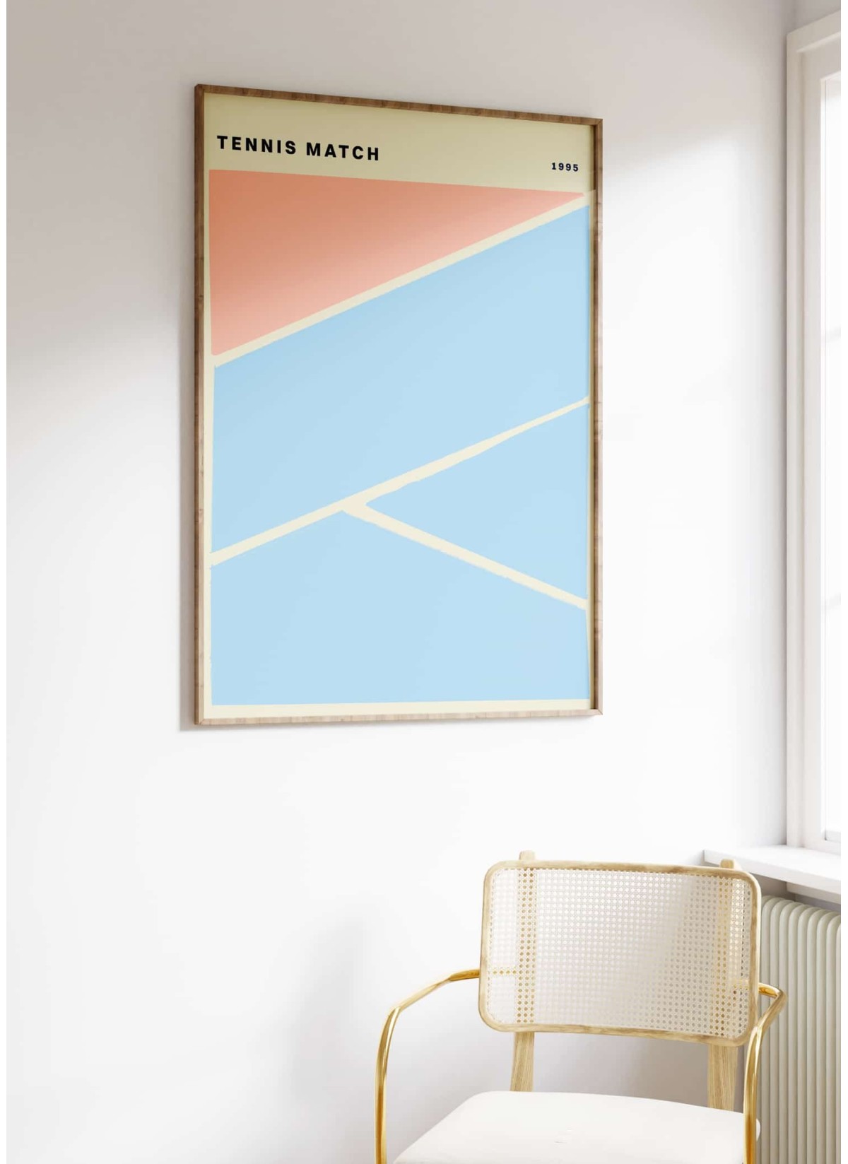 Affiche Tennis Vintage : Match de Tennis 1995