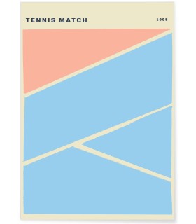 Affiche Tennis Vintage : Match de Tennis 1995