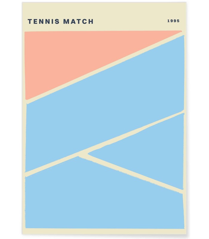 Affiche Tennis Vintage : Match de Tennis 1995