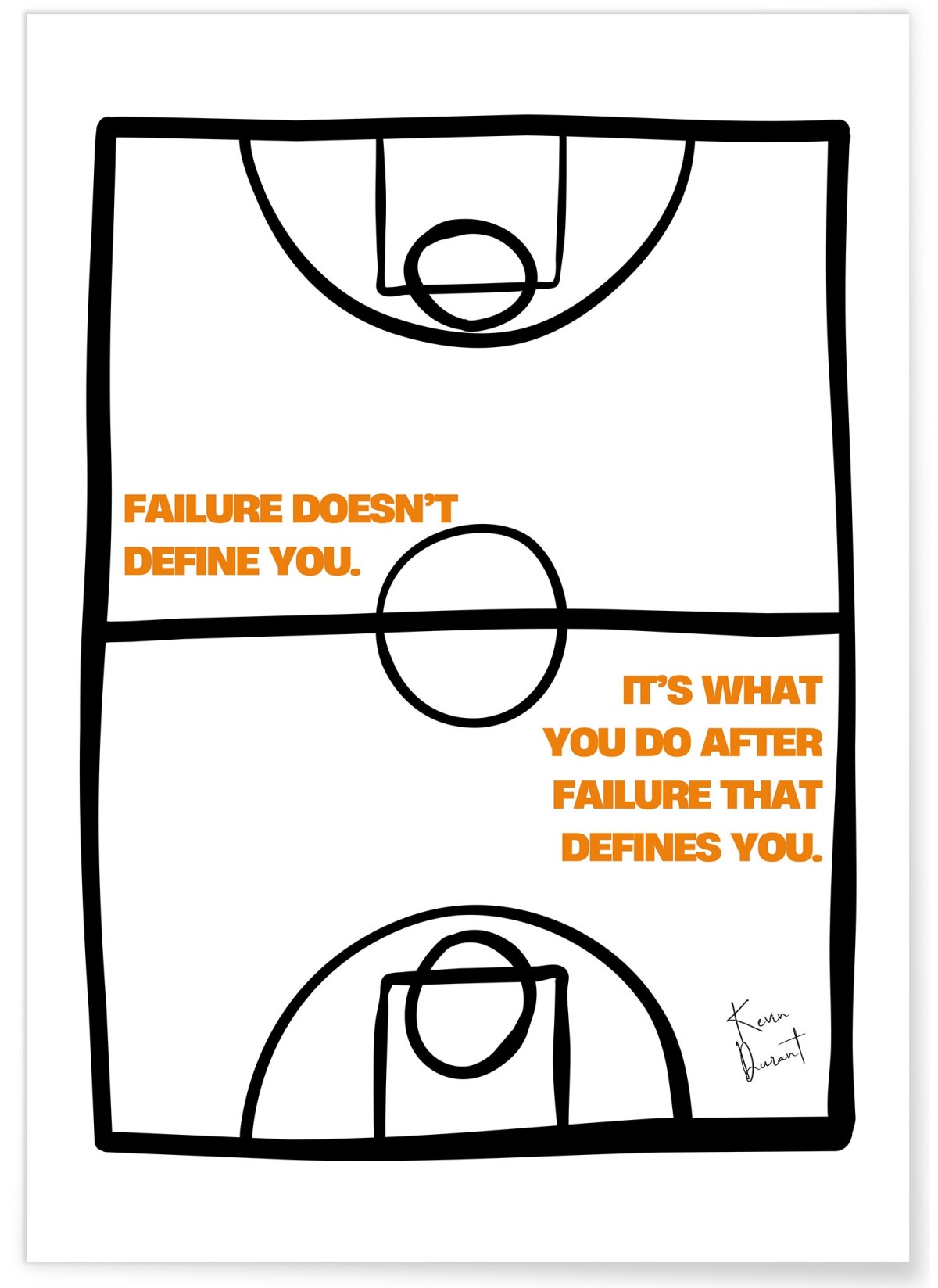 Affiche Kevin Durant - Citation détermination