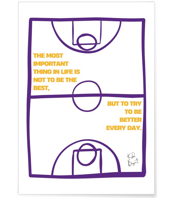 Affiche Kobe Bryant - Citation motivante