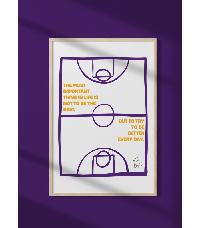 Affiche Kobe Bryant - Citation motivante