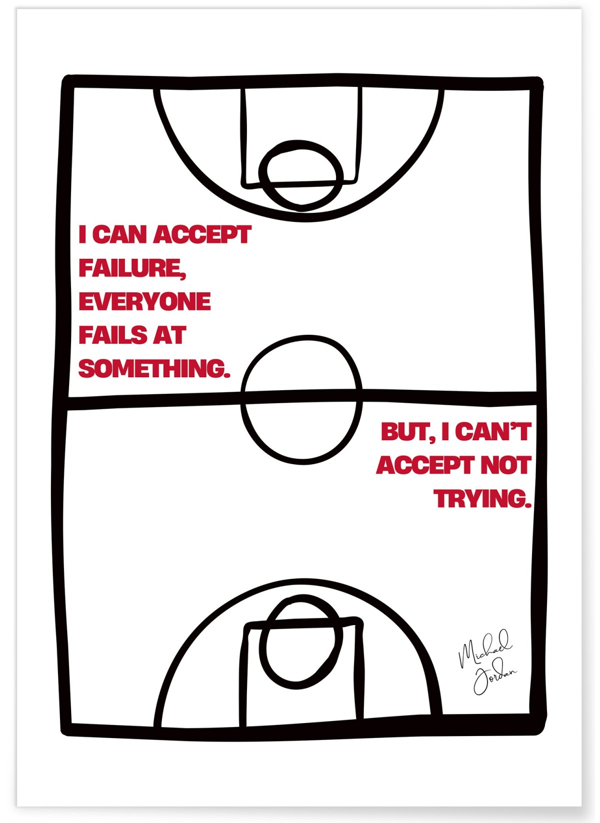 Affiche Michael Jordan - Citation inspirante
