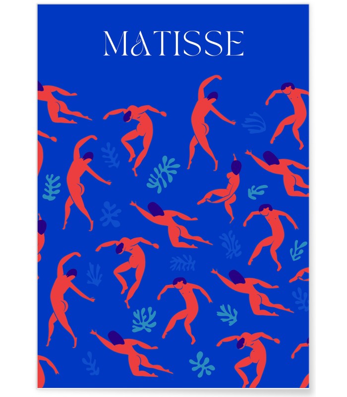 Affiche Matisse abstraite – Corps en mouvement et feuillage