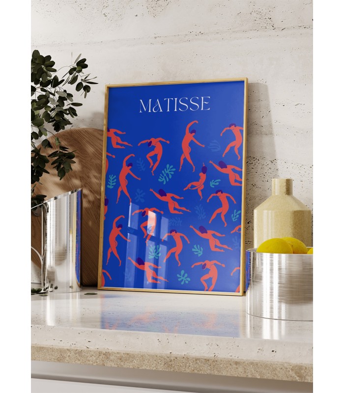 Affiche Matisse abstraite – Corps en mouvement et feuillage