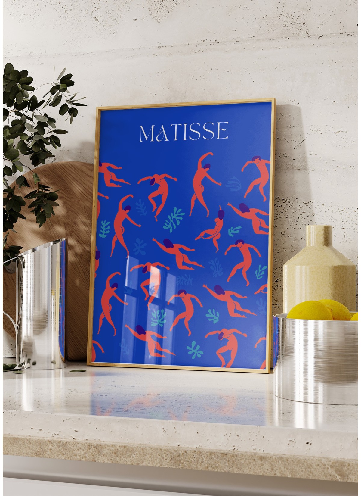 Affiche Matisse abstraite – Corps en mouvement et feuillage