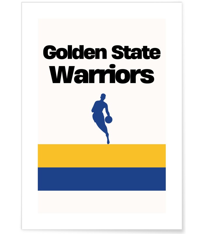 Affiche Golden State Warriors - Design épuré