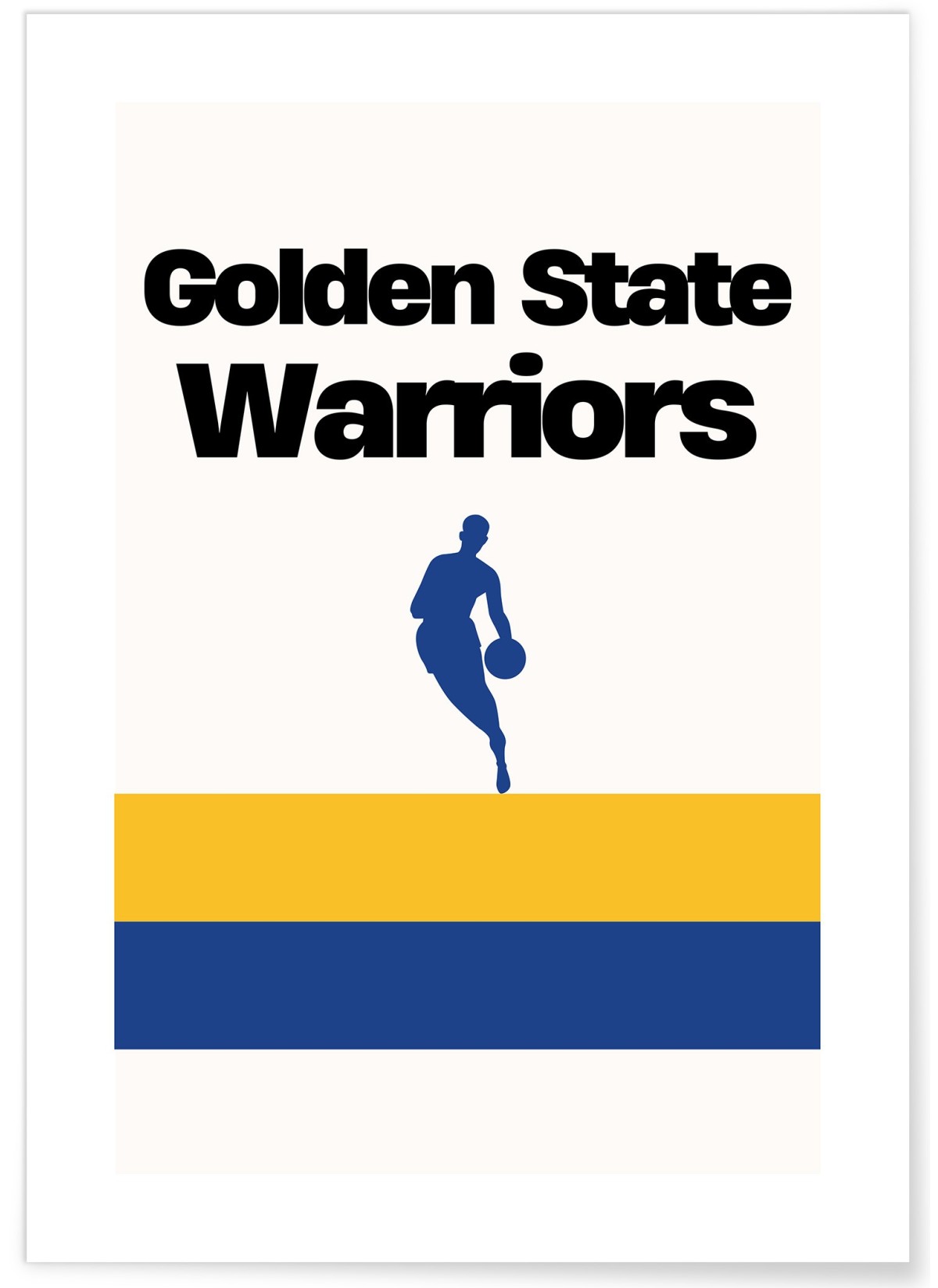 Affiche Golden State Warriors - Design épuré