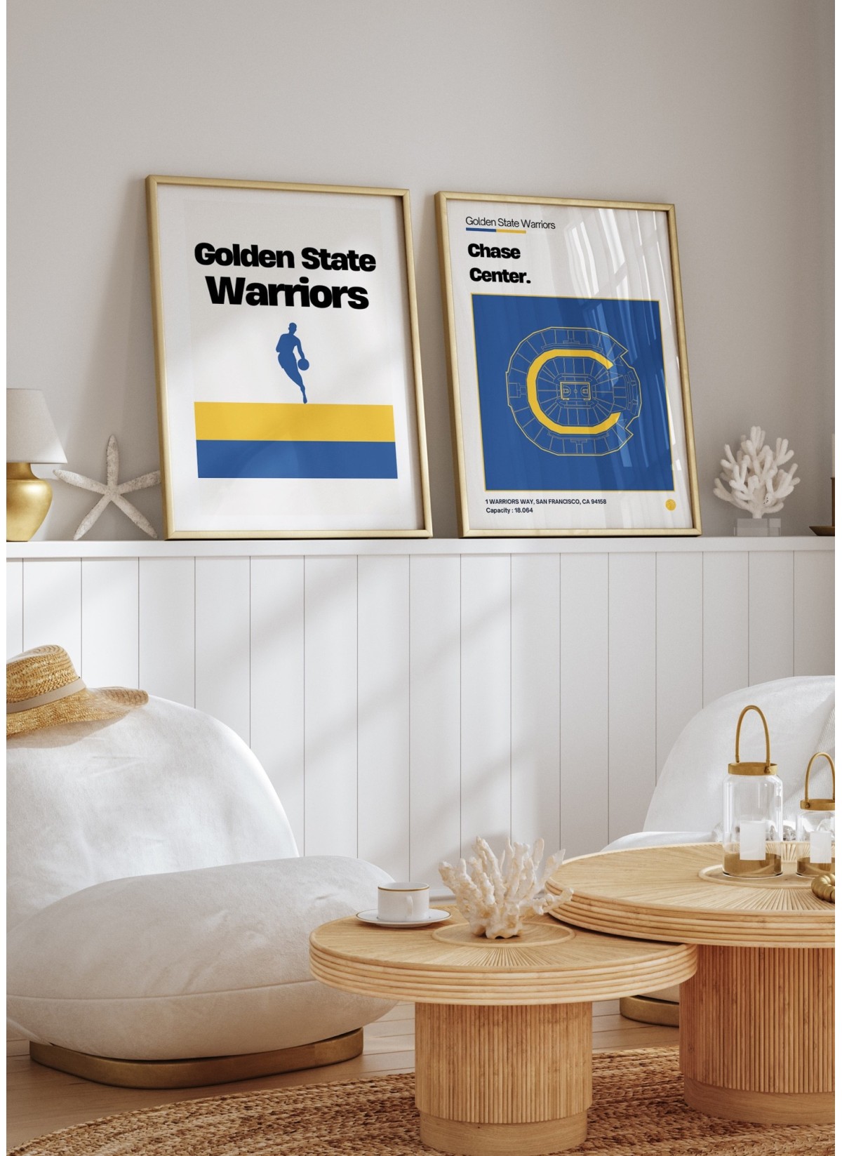 Affiche Golden State Warriors - Design épuré