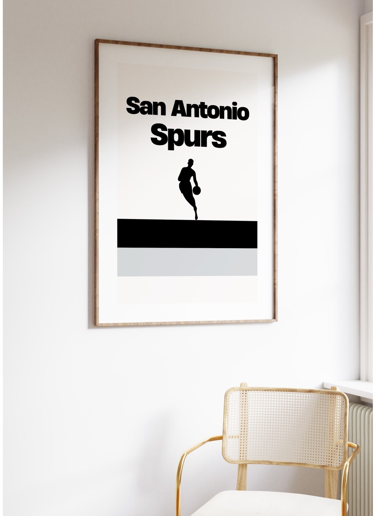 Affiche minimaliste San Antonio Spurs | L’Afficherie