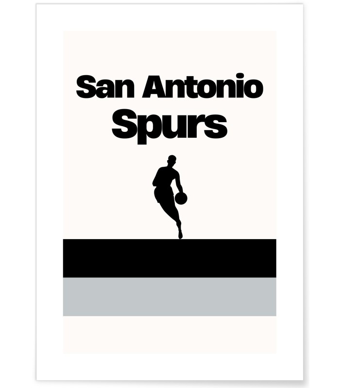 Affiche minimaliste San Antonio Spurs | L’Afficherie