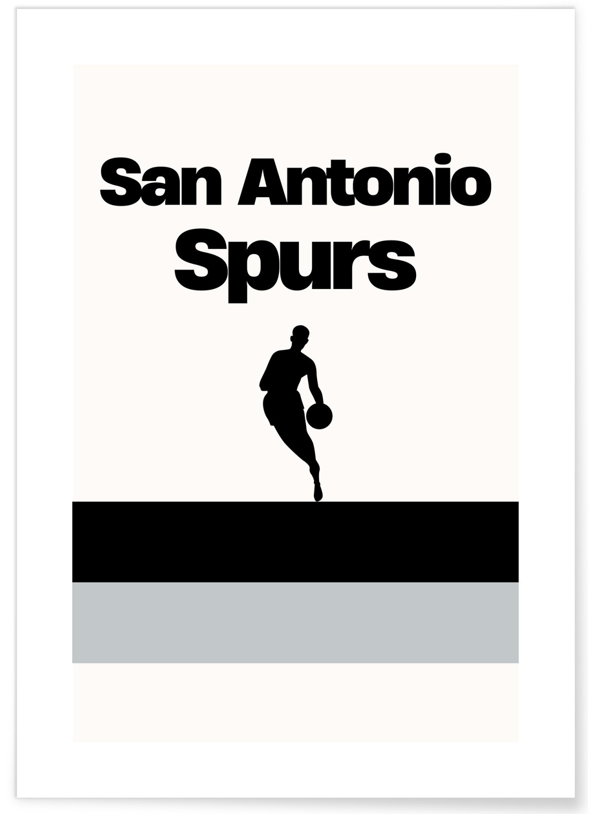Affiche minimaliste San Antonio Spurs | L’Afficherie