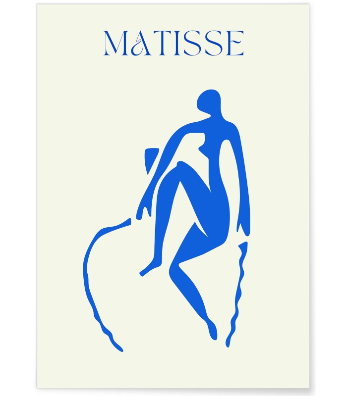 Affiche Matisse "Silhouette Bleue" – Art moderne et minimaliste