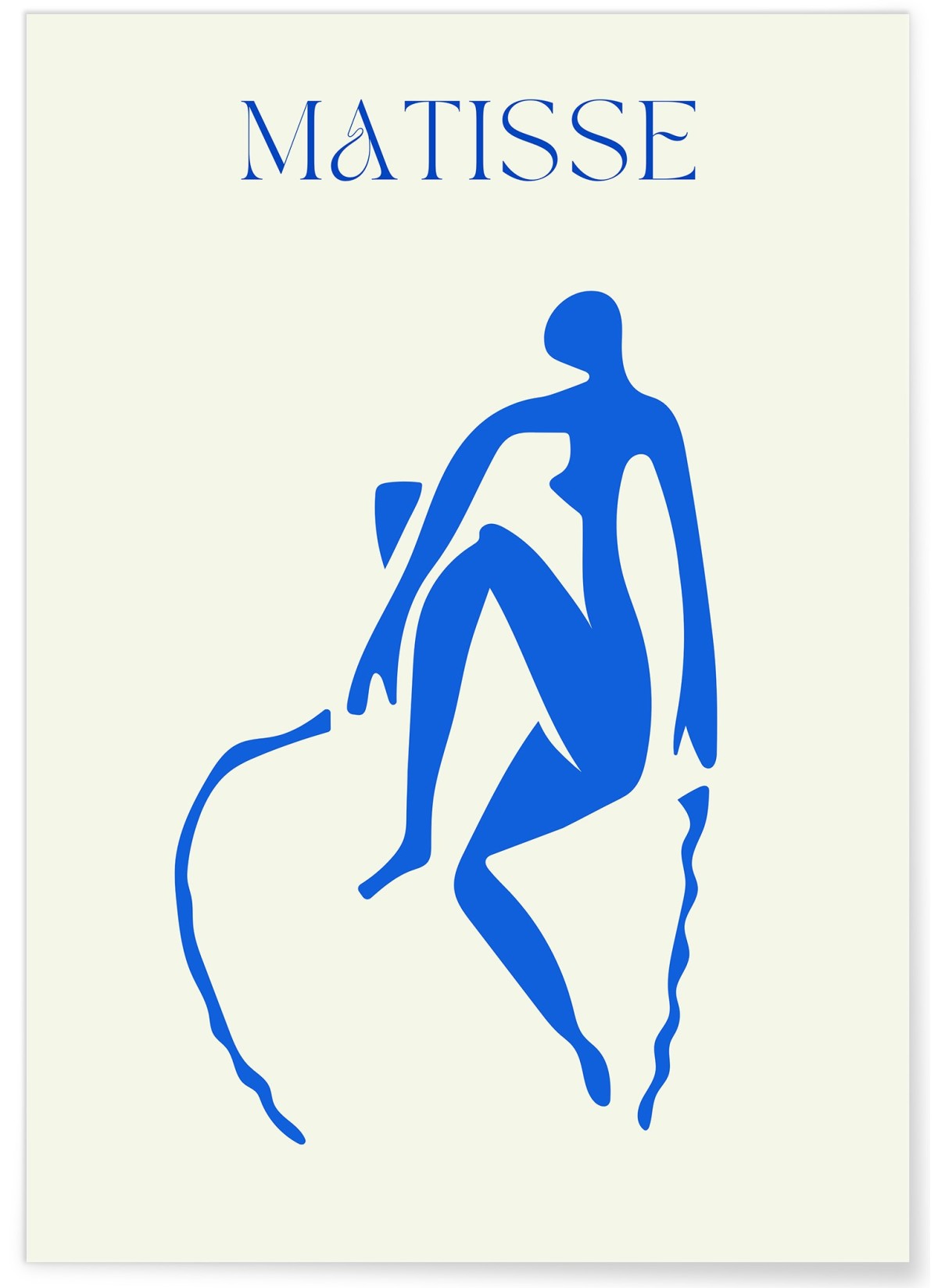 Affiche Matisse "Silhouette Bleue" – Art moderne et minimaliste