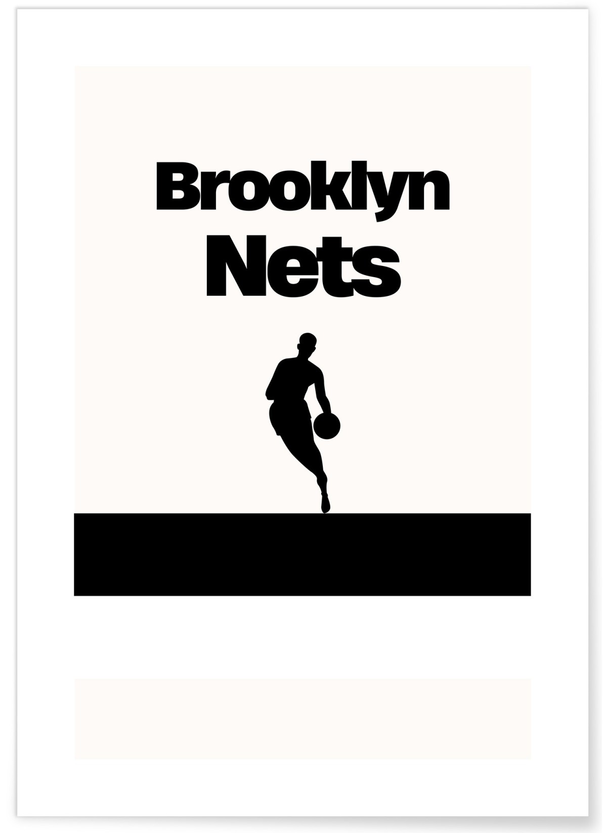 Affiche Brooklyn Nets - Design minimaliste