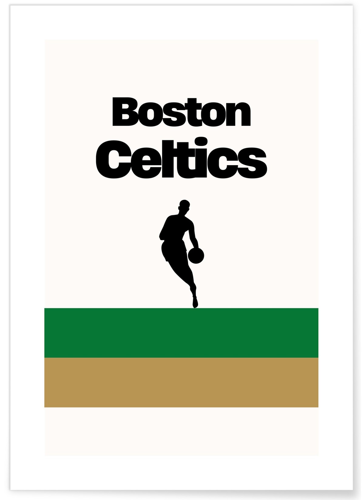 Affiche Boston Celtics - Design minimaliste