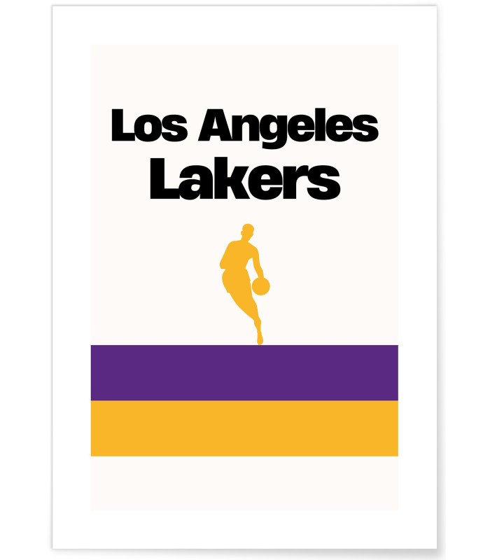 Affiche Los Angeles Lakers - Design minimaliste