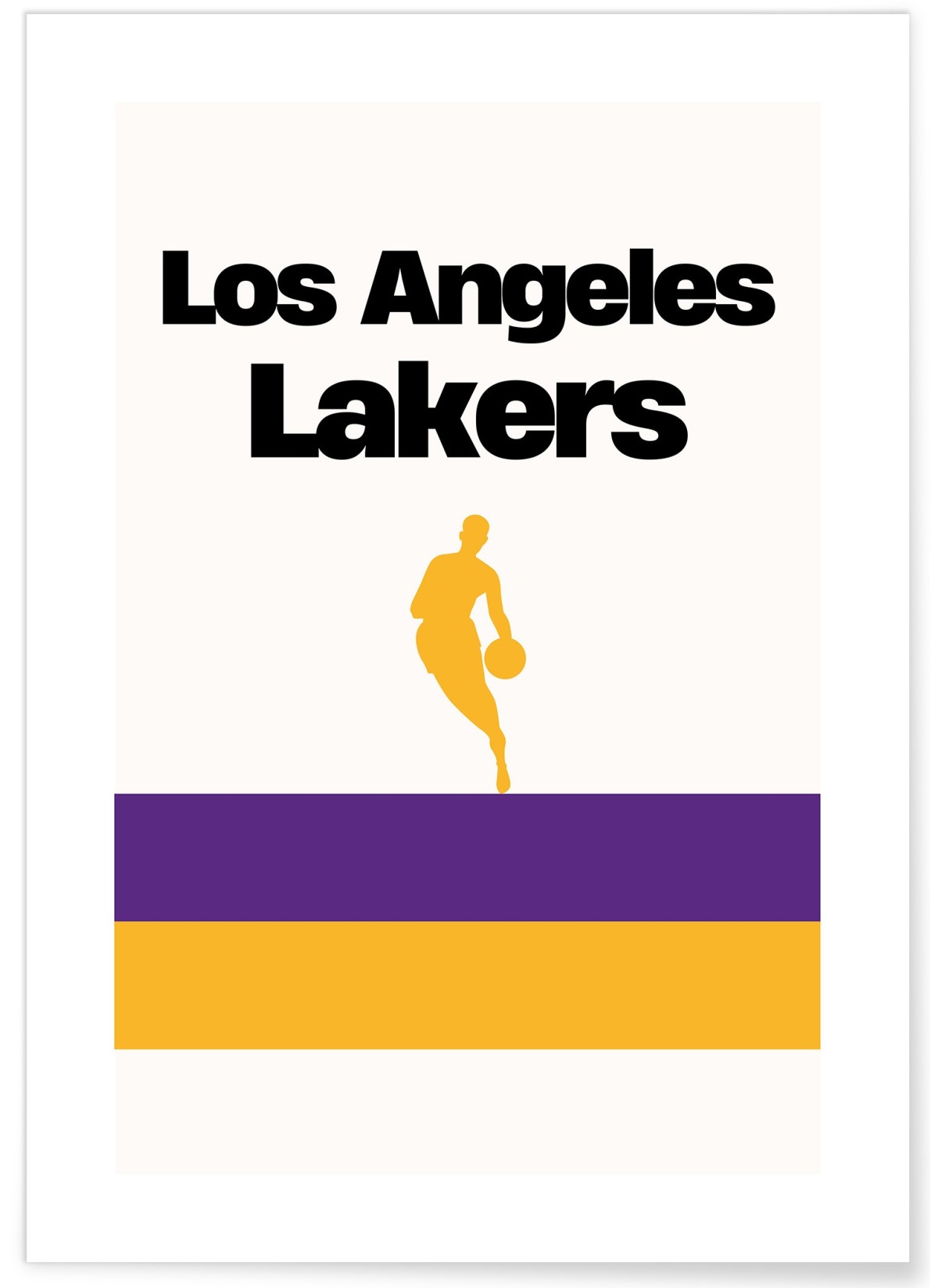 Affiche Los Angeles Lakers - Design minimaliste