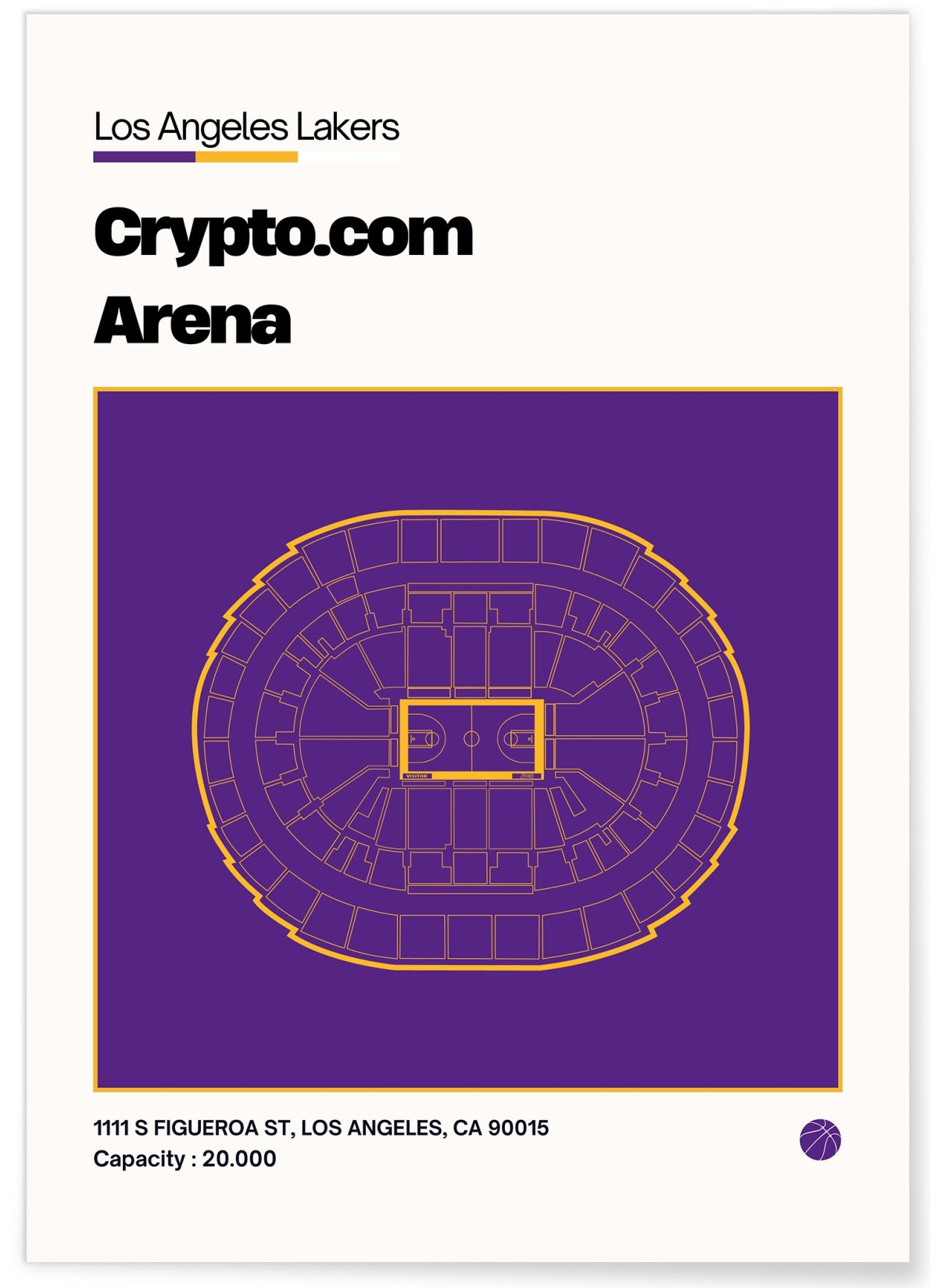 Affiche Crypto Arena - Los Angeles Lakers
