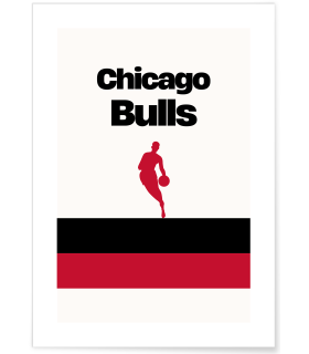Affiche Chicago Bulls - Design minimaliste