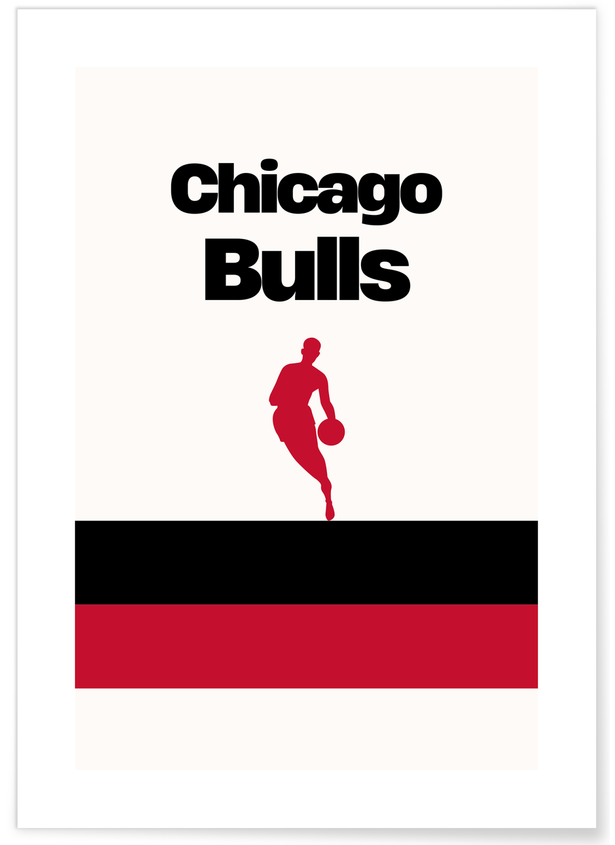 Affiche Chicago Bulls - Design minimaliste