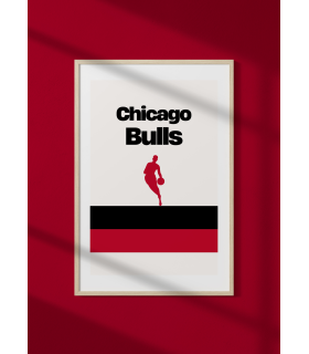 Affiche Chicago Bulls - Design minimaliste