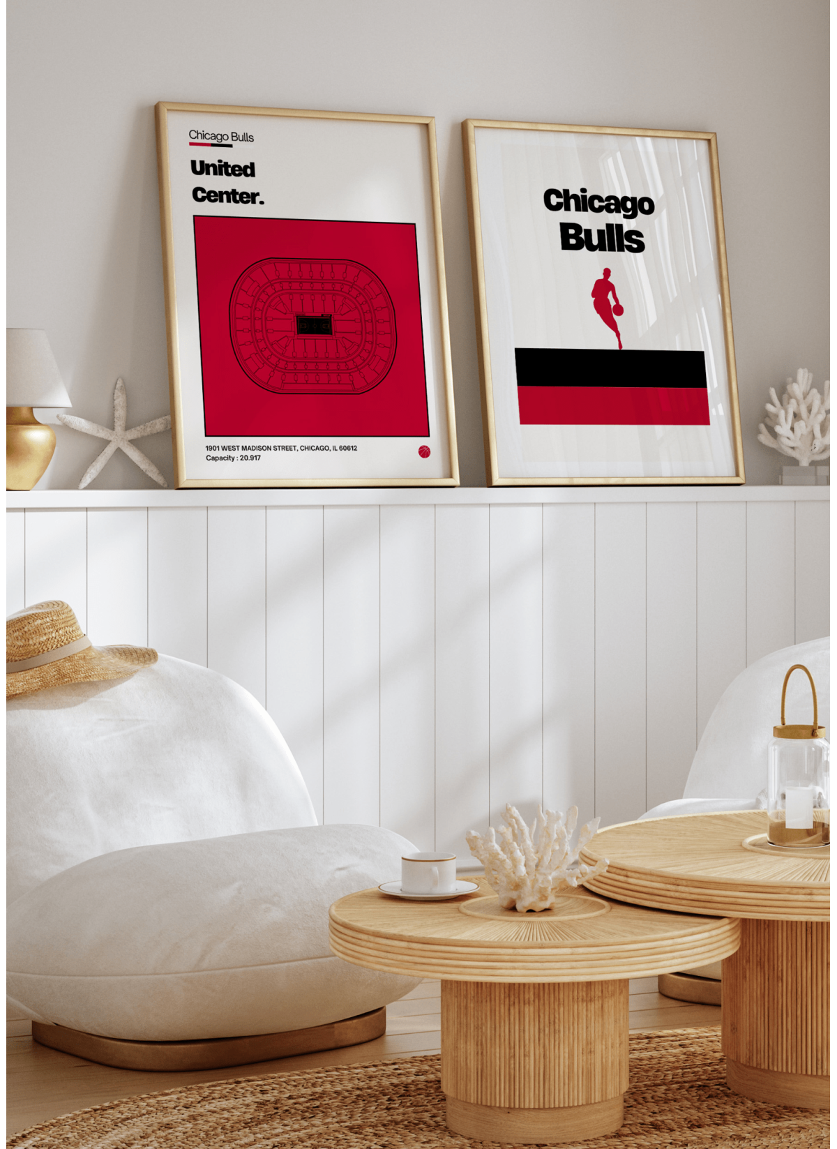Affiche Chicago Bulls - Design minimaliste