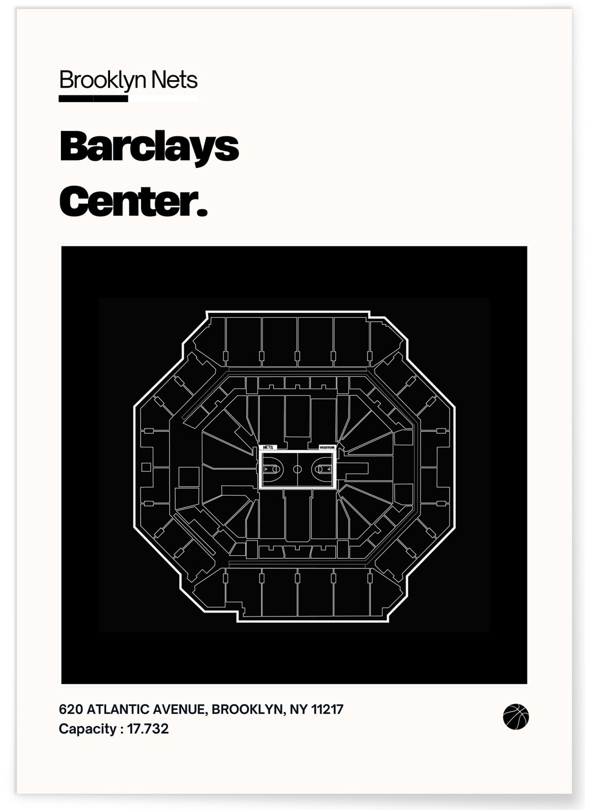 Affiche Barclays Center - Brooklyn Nets