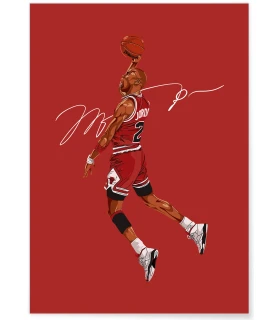 Affiche Michael Jordan - Dunk iconique
