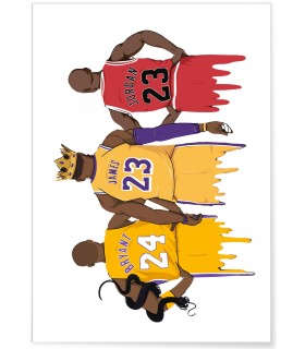 Affiche Legends - Jordan, Bryant et James